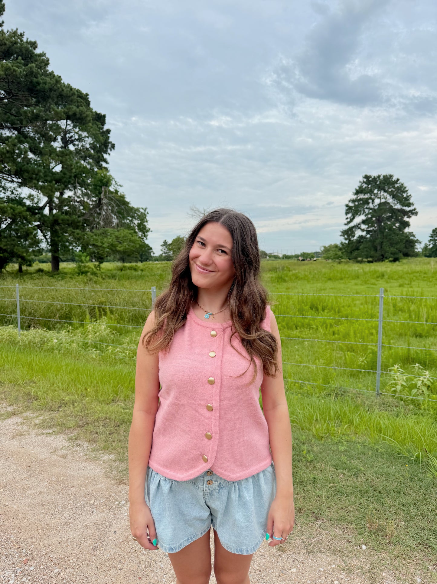 Pink Tide Sweater Vest