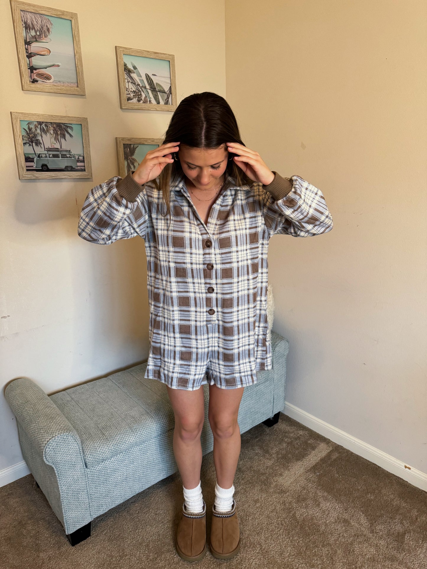 Plaid Romper